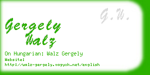 gergely walz business card